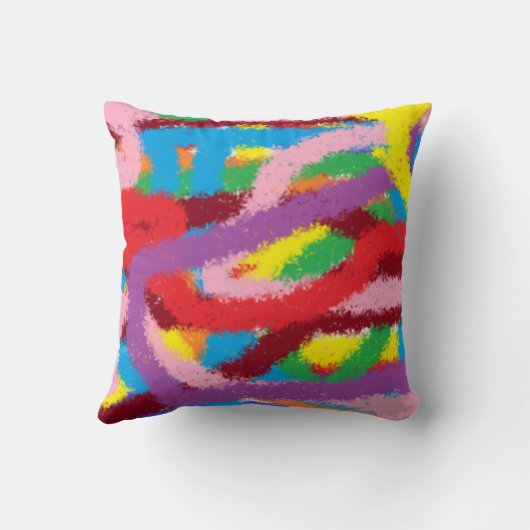 Colourful drawn pillow for Childreen's room Kussen (Achterkant)
