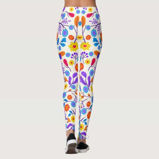 Colourful Exotic Floral Pattern-23146 Leggings (Achterkant)