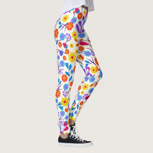 Colourful Exotic Floral Pattern-23146 Leggings (Rechts)