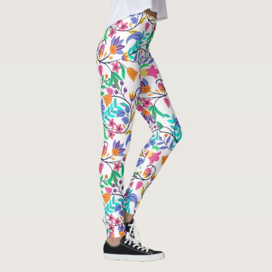 Colourful Exotic Floral Pattern-23147 Leggings (Rechts)