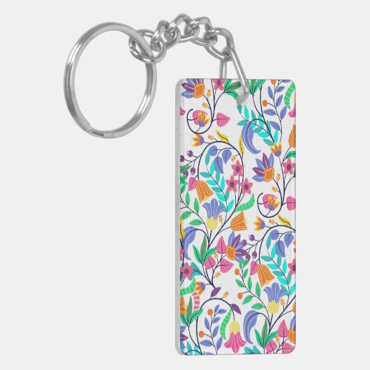 Colourful Exotic Floral Pattern-23147 Sleutelhanger (Voorkant Links)