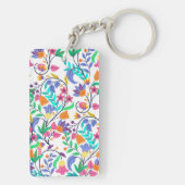 Colourful Exotic Floral Pattern-23147 Sleutelhanger (achterkant)