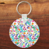 Colourful Exotic Floral Pattern-23147 Sleutelhanger (Voorkant)