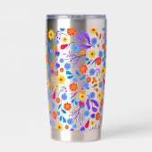 Colourful Exotic Floral Pattern-23165 Geïsoleerde Drinkbeker (Achterkant)