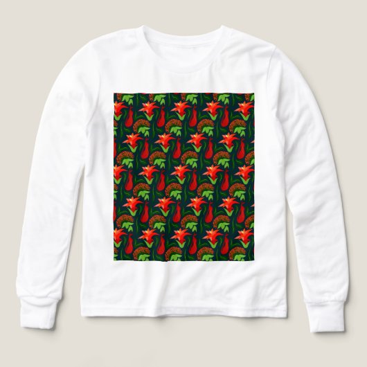 Colourful Exotic Flowers Leaves Pattern-23187 (Voorkant)