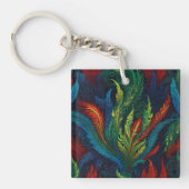 Colourful Feather pattern Sleutelhanger (voorkant)