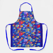 Colourful Fish Art Deco Schort (Voorkant)