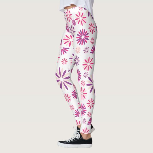 Colourful Flowers pattern Design Leggings (Links)