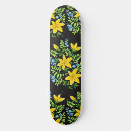 Colourful flowers persoonlijk skateboard