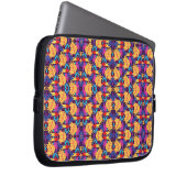 Colourful genetic pattern laptop sleeve (Voorkant Rechts)