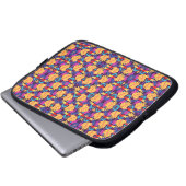 Colourful genetic pattern laptop sleeve (Voorkant onderkant)