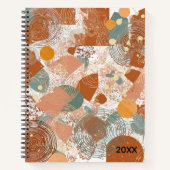 Colourful geometric contemporary  abstract spiral notitieboek (Voorkant)