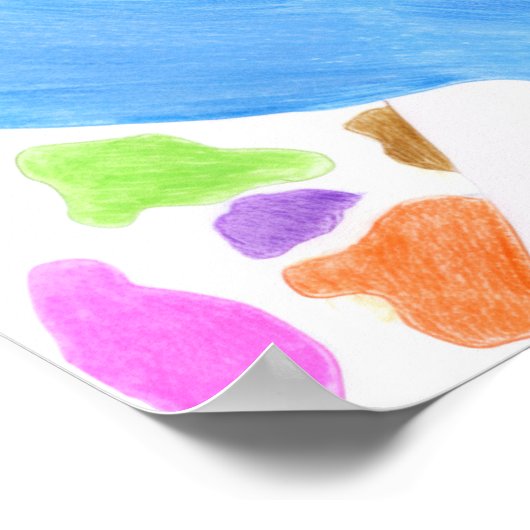 Colourful giraffe poster (Hoek)