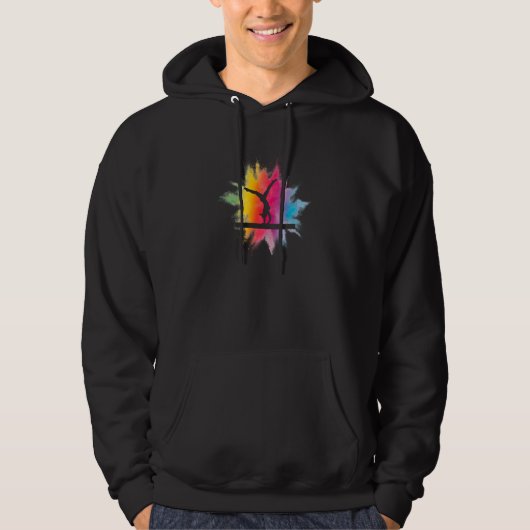 Colourful gymnastics gymnastics gymnastics motif f hoodie (Voorkant)