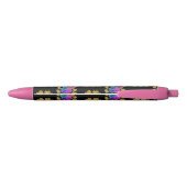 Colourful Hearts Design Zwarte Inkt Pen (Achterkant)
