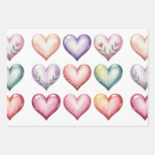 Colourful hearts valentine seamless inpakpapier vel (Voorkant 2)