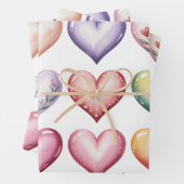 Colourful hearts valentine seamless inpakpapier vel (In situ)