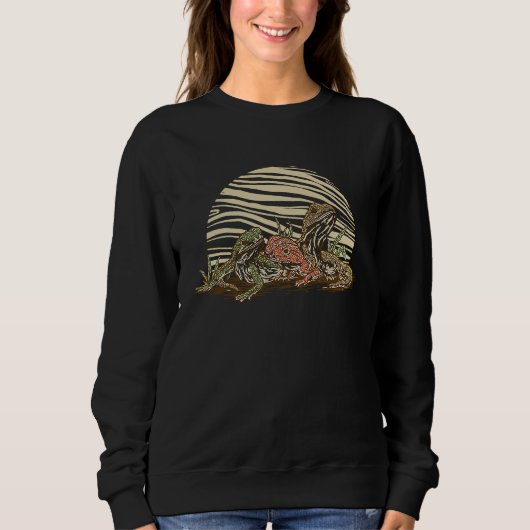 Colourful Iguana Motif with Reptiles for Men Women Trui (Voorkant)