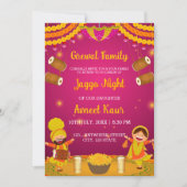 Colourful Jaggo night Invitation Card Kaart (Voorkant)