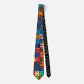 Colourful Jigsaw Puzzle Stropdas (Voorkant)