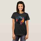 Colourful Labrador Retriever Dog Dad Mom Graffity T-shirt (Voorkant volledig)