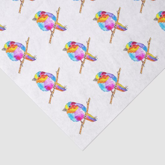 Colourful Little Bird Tissuepapier (Detail)