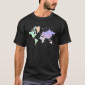 Colourful map of the world countries  internationa t-shirt (Voorkant)