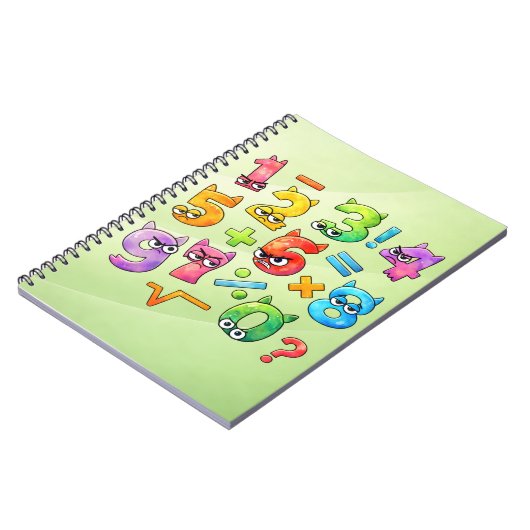 Colourful Maths Numbers Notebook for Primary Schoo Notitieboek (Linkerzijde)