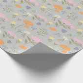 Colourful meadow on grey cadeaupapier (Hoek)