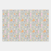 Colourful meadow on grey inpakpapier vel (Voorkant)