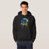 Colourful melting skull for Halloween or Day of th Hoodie (Voorkant volledig)