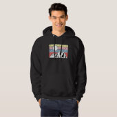 Colourful Mountain Design Minimalist Sunset Block Hoodie (Voorkant volledig)