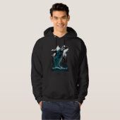 Colourful mystical orca whale watching dolphin pot hoodie (Voorkant volledig)
