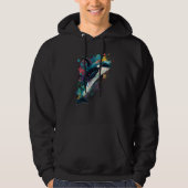 Colourful mystical orca whale watching dolphin pot hoodie (Voorkant)
