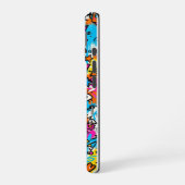 Colourful Neon Robot Pattern iPhone 16 case Hoesje (Linkerkant)