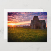 Colourful Norfolk ruins at sunset postcard Briefkaart (Voorkant / Achterkant)
