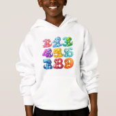Colourful Numbers Maths Hoodie for Kids (Voorkant)