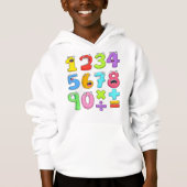 Colourful Numbers Maths Hoodie for Kids (Voorkant)