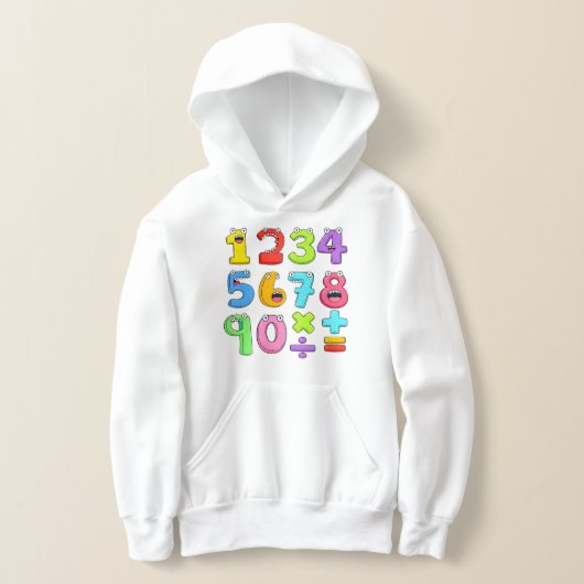 Colourful Numbers Maths Hoodie for Kids (Laagn)