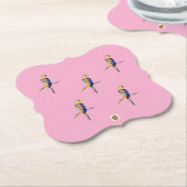 Colourful Parrot Coaster Kartonnen Onderzetters (Gekanteld)