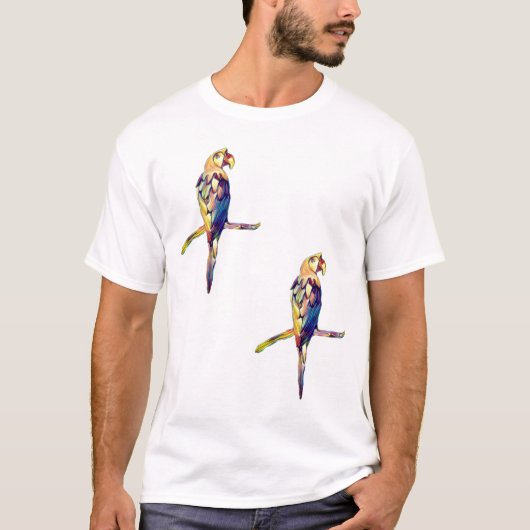 Colourful Parrot Men's T Shirt (Voorkant)