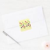 Colourful party balloons vierkante sticker (Envelop)