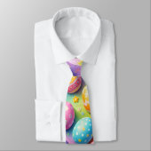 Colourful pastel Easter egg pattern festive neckti Stropdas (Gebonden)