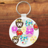 Colourful patterned Easter Egg   Sleutelhanger (Achterkant)