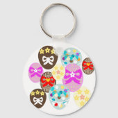 Colourful patterned Easter Egg   Sleutelhanger (Achterkant)