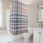 Colourful Plaid textured seamless patternabstract, Douchegordijn (In situ)