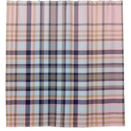 Colourful Plaid textured seamless patternabstract, Douchegordijn (Voorkant)