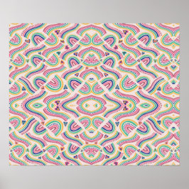 colourful poster design features a vibrant rainbow