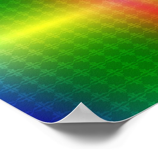 colourful poster design features a vibrant rainbow (Hoek)