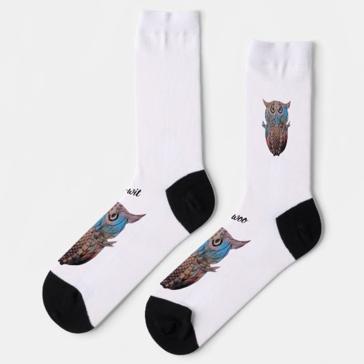 Colourful Quirky Owl Socks Sokken (Links)